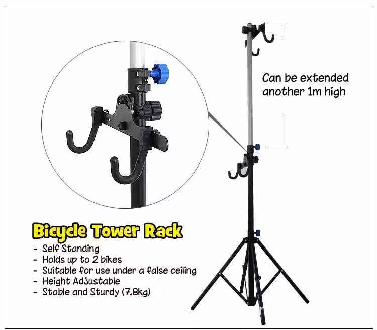 New Two Bike Repair Stand Bicycle Work Stand Foldable Mountain Bike