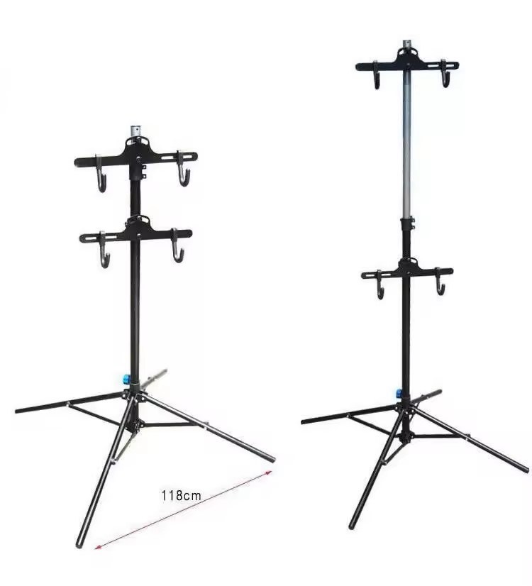 New Two Bike Repair Stand Bicycle Work Stand Foldable Mountain Bike