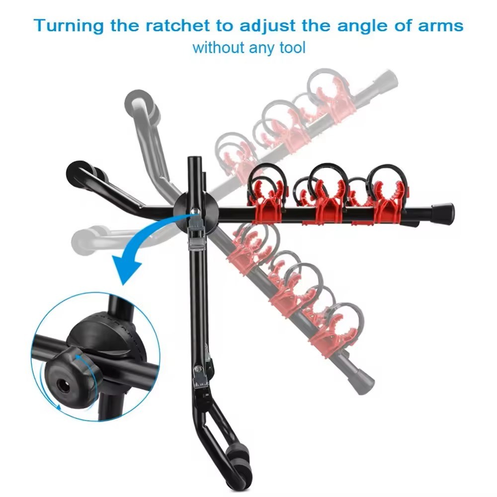 Hot Sale Accessories Hitch Mounted 4 Bike Rack Carrier Racks Foldable Rack for Cars