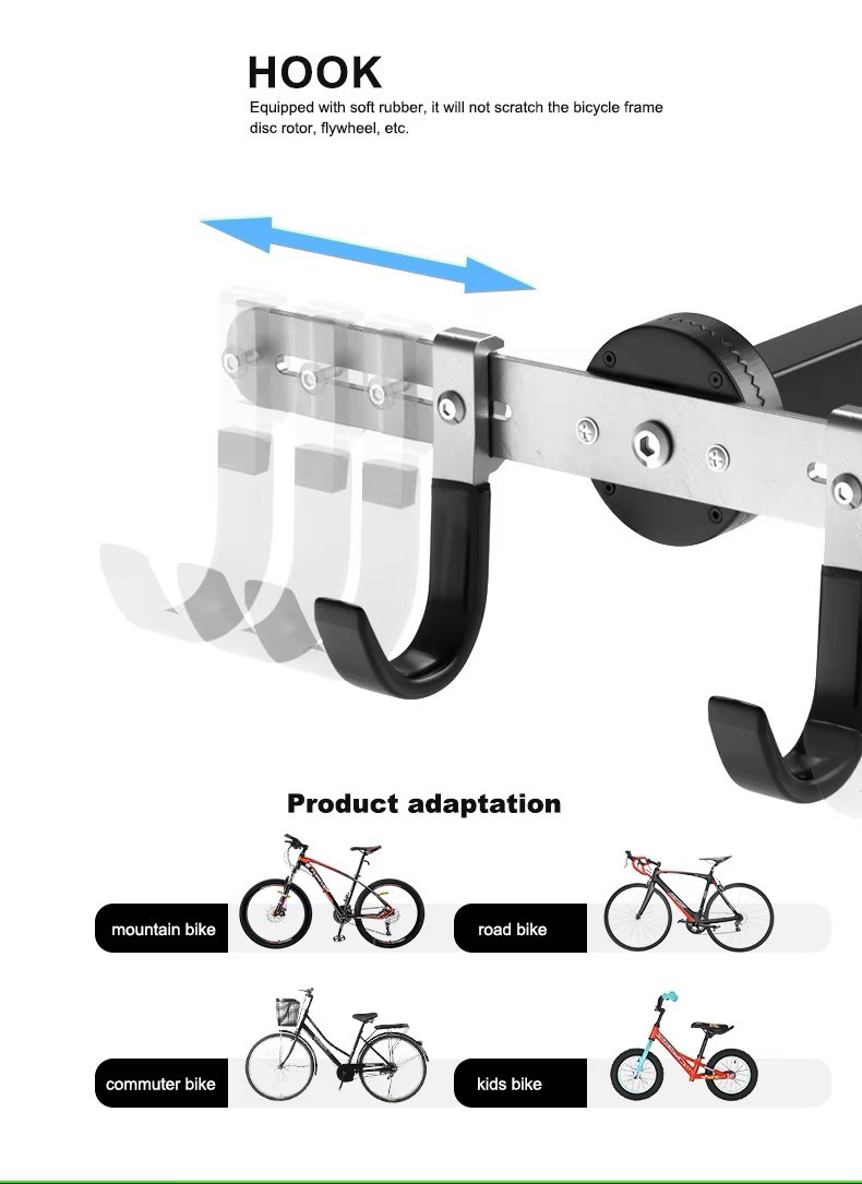 Small Body Integral Type Wall Mounted Mountain Bike Rack