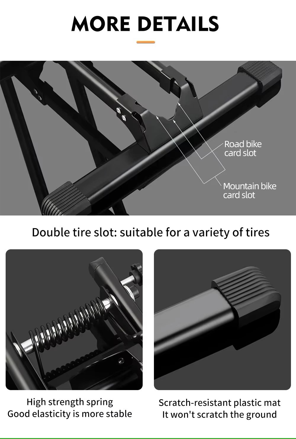 Hot Sale Insert Parking Rack Portable Fouble Pole Mountain Support Display Rack Bicycle Parking Stand Standing Bike