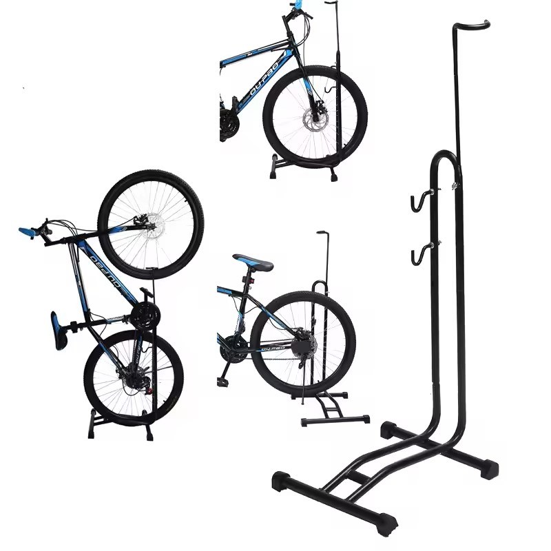 Bike Bicycle Floor Type Parking Rack Stand L Shape Garage Storage Bicycle Parking Rack Bike Work Stands