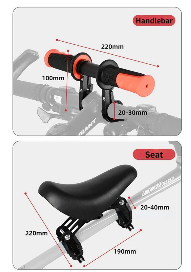 New Design Foldable Bicycle Children Child Front Saddle Parent-Child Rack Seat Cushions Mountain Bike Kids Bicycle Seat